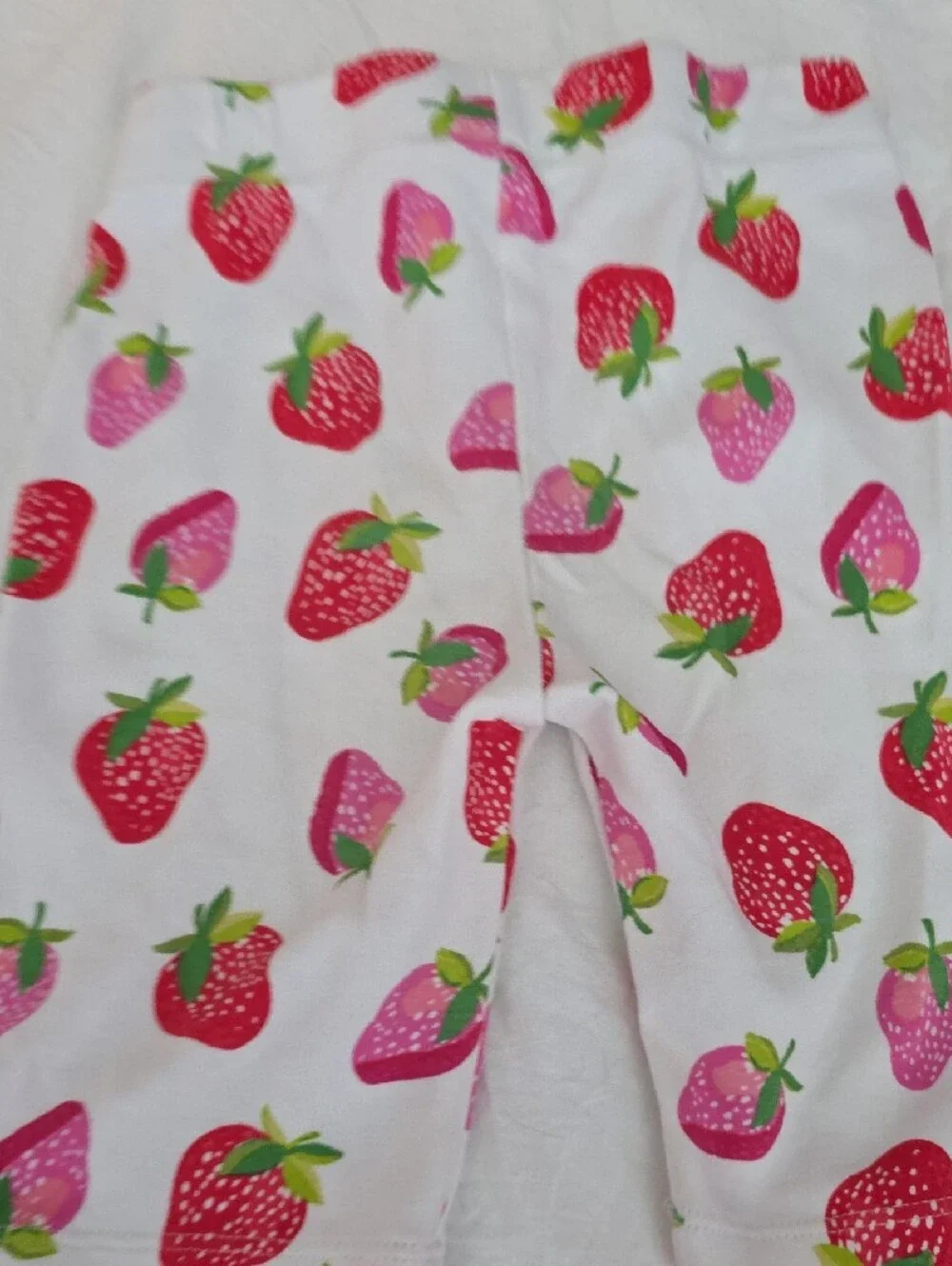 The Children's Place Pink Fruit Applique Pajama Set with Strawberry Leggings